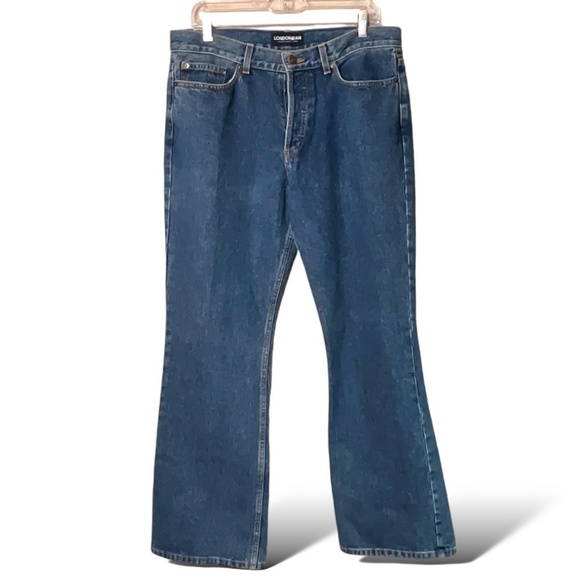 LONDONJEAN 100% Cotton Boot Cut Button Fly 5 Pocket Jeans MADE IN USA Sz 14 - Picture 3 of 10